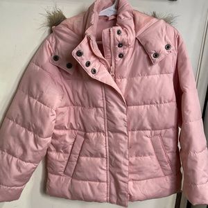 Gap Kids Girls Pink Puffer Coat Size Small